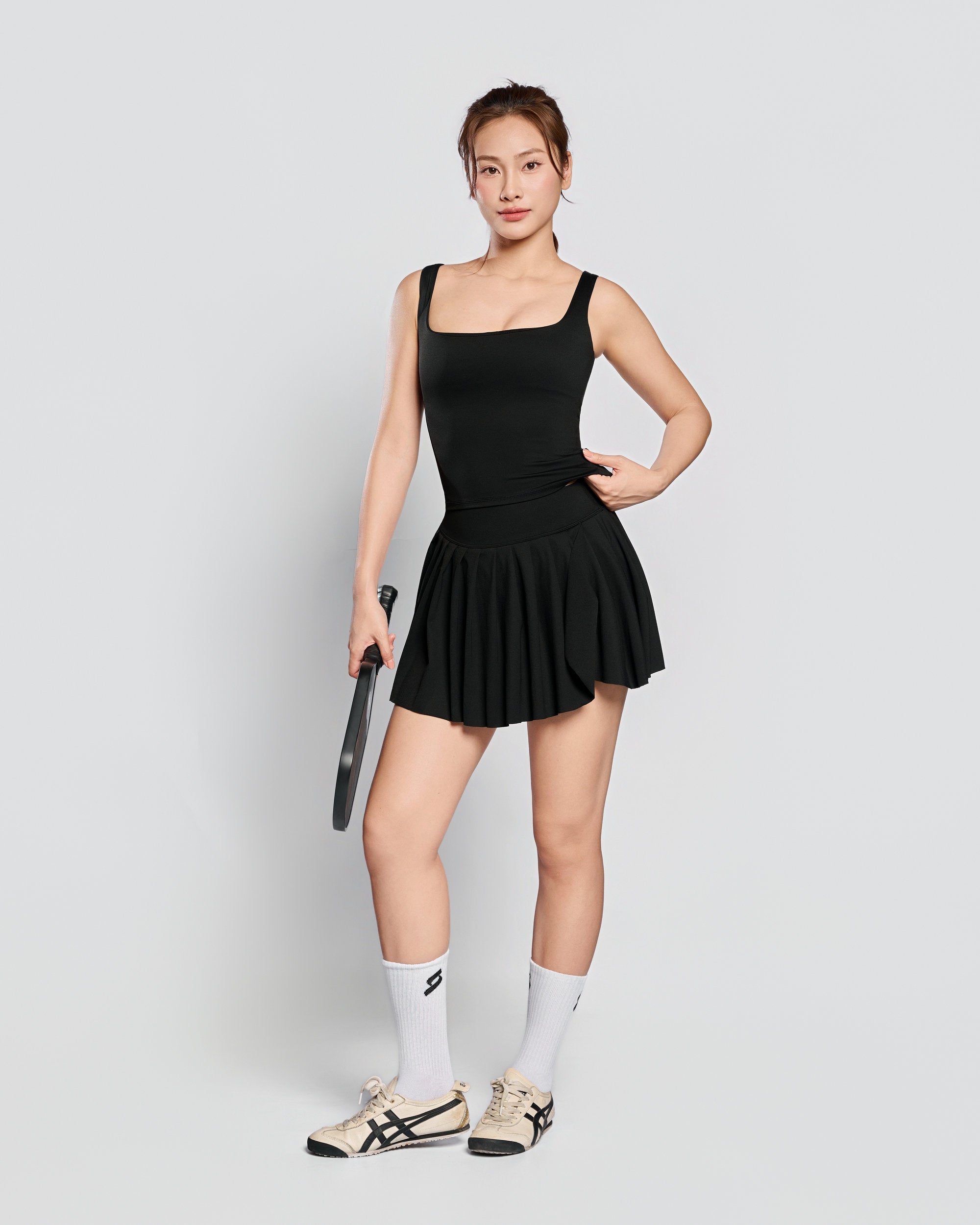 Celebré Slit Skirt - Black (Đen) - view 5