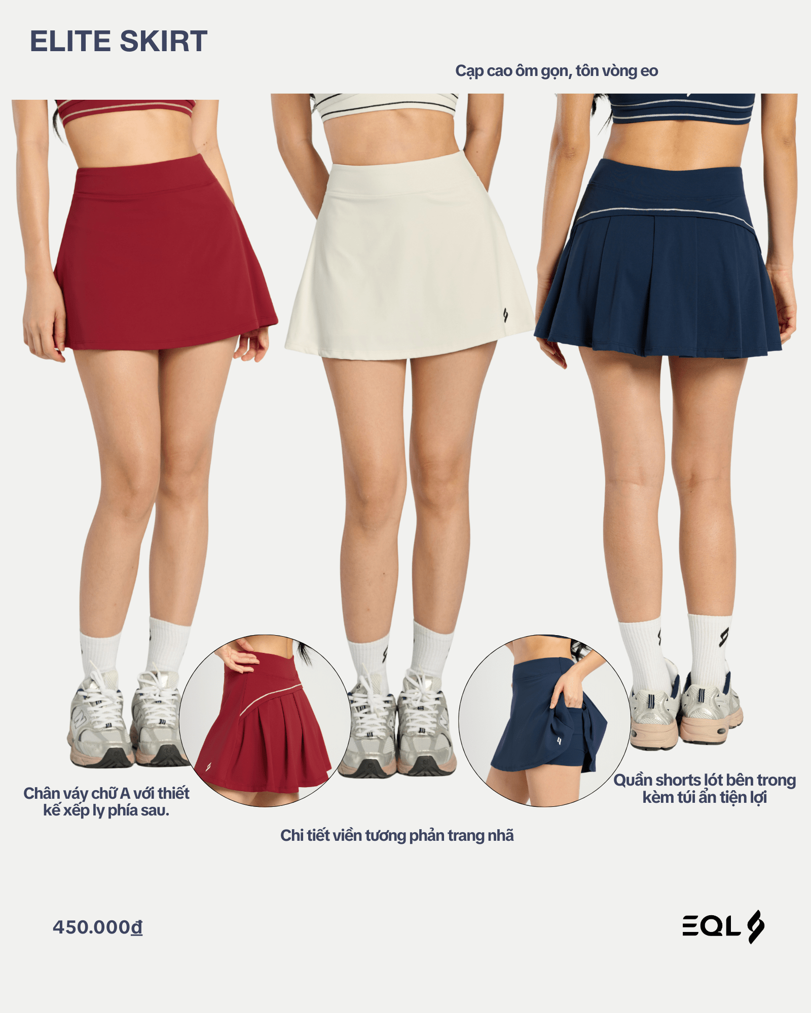 Elite Skorts - White (Trắng) - view 10