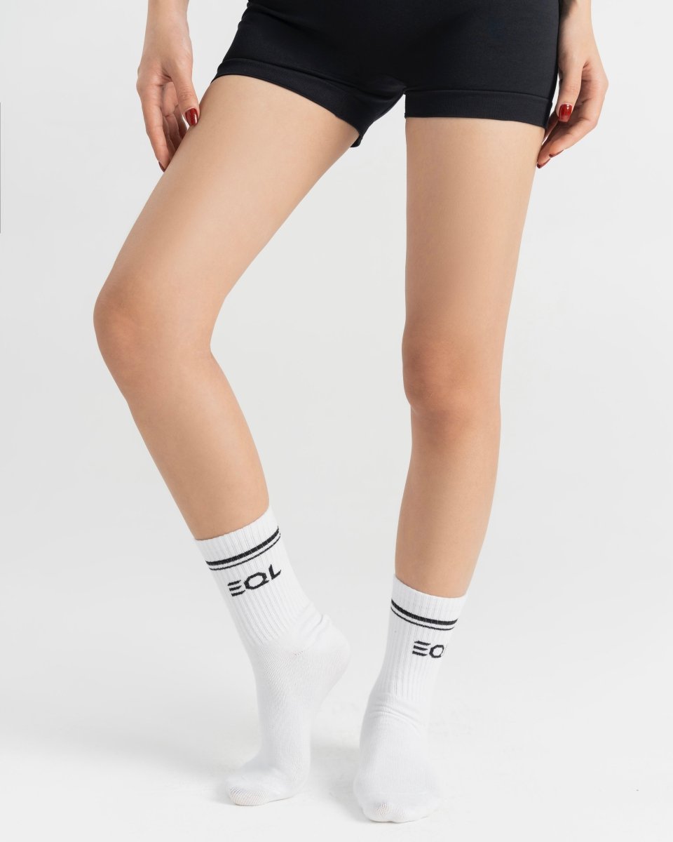 Timeless Socks - Tất (Vớ) Cao Cổ EQL - Freesize - White (Trắng)
